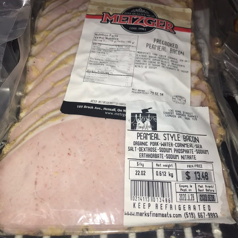 PORK BACK BACON - PORK per lb